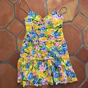 Zara Printed Dress with Draping